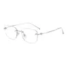 Gafas Sin Marco Karin Sienna S Mismo Estilo Titanio Puro Ultraligeras Cuadradas 54 Mujer Gama Alta Negocios Anti Luz Azul 9029