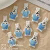 Botões de cerâmica fofos de cachorrinho pintados à mão, materiais para pulseira DIY feita à mão e acessório de vestuário, contas soltas