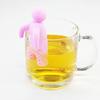 Colador de té de silicona, nuevo, pequeño, de silicona, con forma humana, extraíble, para oficina, tetera perezosa, aislante de té.