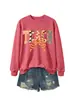 Amazon eBay loja independente moletom casual de moda feminina com estampa de fantasma, abóbora e listras com laço para exportação