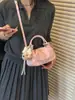 2026 Nova Bolsa de Ombro Transversal Moda Tendência Color Block Grande Capacidade Portátil Doce e Fofa com Bolinhas
