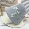 Nuevo Sombrero de Sol de Verano para Mujer Calidad Sombrero de Punto Dividido Patrón Bordado Lazo Sombrero de Pescador Sombrero de Cubo Sombrero de Playa