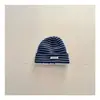 Colección nueva de otoño/invierno 2026 para niños estilo coreano: gorro de punto rayado personalizado, cálido y acogedor, con borde enrollado y diseño para poner