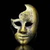 Máscara Veneciana de Halloween Retro Accesorios para Fiesta de Mascarada Adulto Niños Máscara Antigua Tallada Venta al por Mayor