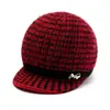Gorro de Invierno para Mujeres de Mediana Edad y Mayores Abuela Mamá Persona Mayor Gorro Cálido Más Terciopelo Protección contra el Frío Lana Gorro de Punto para Señora Mayor