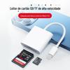 Aplicável a Celular Apple Android TYPE-C Linha de Transmissão OTG Leitor de Cartão Duplo 2 em 1 Cartão de Memória de Câmera SD/TF