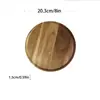Madera de Acacia Redonda Grande Bandeja de Madera Posavasos de Té de Hotel Plato de Cena de Madera Plato de Madera Maciza para el Hogar Platillo Pequeño de Madera