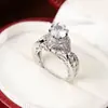Comercio exterior transfronterizo nueva moda europea y americana lujo estilo corte avanzado incrustado circón de color joyería de anillo de nicho