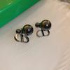 Pendientes de plata con diseño de tulipán retro francés, con forma de flor de amor, con temperamento, de diamantes y moda coreana.