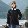 Cárdigan Casual Cálido de Polar de Doble Cara para Hombres y Mujeres, Chaqueta Cortavientos para Exteriores de Otoño e Invierno con Interior de Polar