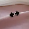 [Acero de Titanio] Pendientes Estilo Normcore de Trébol Fritillaria Pendientes Frescos para Hombres y Mujeres Pendientes Personalizados para Banquetes