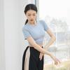 Ropa de Danza del Vientre para Mujer, Tops Adelgazantes de Manga Larga, Ropa de Práctica de Danza Moderna, Ropa de Entrenamiento Corporal Fitness Yoga
