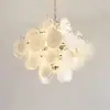 Lustre de Vidro Murano Transfronteiriço Francês Retrô de Alto Padrão para Sala de Jantar Luz de Luxo Leve Luminárias de Arte para Quarto