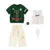 Ropa de moda hip-hop para niños ropa de práctica hiphop para niños verano niños hip-hop americano manga corta ropa para actuación del 1 de junio