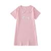 Bata de Noche de Algodón para Niñas, Ropa para Aire Acondicionado, Ropa Fina para Casa, Pijama Infantil, Estilo Falda Línea A, Falda Infantil, Ropa de Verano para Niñas