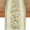 Camino de mesa transfronterizo nuevo primavera y verano girasol coche abeja jarrón Amazon decoración del hogar mantel lino