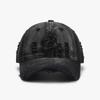 Gorra de Béisbol para Hombre con Bordado de Parche de Letra Estilo Europeo y Americano Desgastado, Gorra de Pico de Pato Lavada para Mujer de Techo Suave para Exteriores con Protección Solar