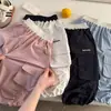 Calça Longa Infantil 2026 Novo Verão Calça Cargo Bordada com Letra para Meninos e Meninas, Calça de Bebê com Cordão Secagem Rápida