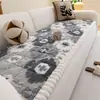 Cojín de sofá de felpa estilo nórdico, engrosado para otoño e invierno, con una cómoda funda de asiento de terciopelo de algodón, diseño antideslizante y características a prueba de gatos