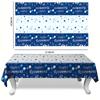 Toalha de Mesa Descartável Original em PVC com Estampa Floral Completa, Toalha de Mesa Impermeável para Festas, Impressão Plástica para Temporada de Formaturas