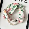 Colar com Fivela Magnética de Pérola Estilo Chinês Lenço Pequeno de Seda Feminino Primavera & Outono Lenço Fino Retrô Lenço Longo para Pescoço Alta Qualidade