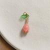 Hermosa hoja verde fresca, flor amarilla, tulipán, bricolaje, horquilla de cuentas tejida a mano, accesorios para el cabello, pendientes, material al por mayor