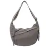 Bolsa de tela de moda para estudiantes, bolso cruzado de nailon para clase, bolso de hombro de gran capacidad, bolso tipo bollo de estilo japonés para salidas