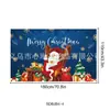 Tela de telón de fondo navideño más vendida de Temu transfronteriza, impresa en alta definición con diseños de Papá Noel y muñecos de nieve, una serie de telones de fondo decorativos festivos
