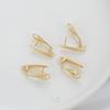 Aretes en forma de U con retención de color oro de 14K con aretes de anillos abiertos aretes aretes colgantes cuentas diy hecho a mano material para joyería de oreja accesorios