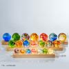 Bola de cristal esmaltada de colores, cielo estrellado, océano, resplandor, luz nocturna, bola de cristal, decoración, adornos de regalo, regalo de cumpleaños