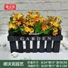 Vaso de Flores para Cerca de Madeira Retangular Madeira Maciça Nórdica Anti-Corrosão Decoração de Varanda para Plantas Verdes Criativo Retrô Vaso de Flores para Plantas em Vasos em Casa