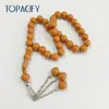 12*12mm Rosario Pulsera Árabe con 33 Cuentas Cadena Pulsera de Rosario Turco Cuentas de Alabanza