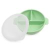 Tigela Redonda de Silicone com Compartimentos e Tampa, Tigela de Silicone com Forte Sucção, Tigela para Bebê, Tigela para Alimentos, Prato de Jantar de Silicone para Suplemento Alimentar Infantil