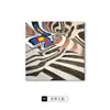 O Charme do Caos: Pintura Decorativa de Linhas Abstratas para Sala de Estar Italiana, Arte de Parede de Cabeceira de Luxo para Hotel Moderno, Pintura de Hall de Entrada