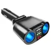 Cargador de teléfono móvil para coche, reproductor MP3 Bluetooth, cargador rápido multifuncional de doble puerto USB, enchufe para encendedor de cigarrillos de coche