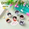 Anime diy acrílico transparente PP clip pequeño personalizado mayoreo carpeta personaje estrella de dibujos animados personalización