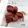 Cabezas de Flor de Lirio Simuladas de Doble Pétalo de Colores Kit de Materiales para Accesorios de Cabello DIY Pasador de Flor Artificial Accesorios Kit de Materiales Pared de Flores de Boda Pequeños Adornos