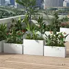 Jardineras de Acero Inoxidable para Exteriores, Maceteros Personalizados para Balcones, Camas de Flores Rectangulares para Exteriores en Calles Comerciales, Arreglos Florales con Acabado de Arte en Hierro