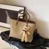 Bolsa Grande Capacidade Feminina Cor Contrastante Bolsa de Ombro Senso Alto Padrão 2024 Bolsa de Trabalho Nova Moda Bolsa Tote Versátil Moda