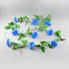 Enredadera de Rosas Artificiales Flor Falsa Colgante de Pared Planta Artificial para Decoración de Tubería de Calefacción en Sala de Estar Plástico Seda Flor Falsa Enredadera