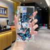 Estilo Nuevo de Verano Diseño de Mariposa Azul Adecuado para Samsung S24 Funda de Teléfono Transparente de TPU de Moda con Pintura Colorida, Venta al por Mayor de Fábrica en Stock