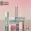 Tubo Quadrado para Gloss Labial, Tubo Transparente para Gloss Labial, Tubo Vazio com Pincel, Embalagem Plástica de Beleza para Maquiagem Portátil, Logotipo Imprimível