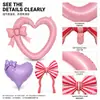 Globos grandes en forma de corazón y mariposa de 46 pulgadas estilo ins de Amazon para San Valentín, Festival Qixi, bodas y cumpleaños