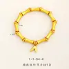 Retención de Color de Larga Duración Oro Arena Accesorios para Manualidades Pulsera Nudo de Bambú Collar Accesorios de Cuentas Hoja de Bambú Creciente para Mujeres