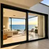 Puertas correderas panorámicas de aluminio con rotura de puente térmico de aleación de aluminio, disponibles para pedidos personalizados para proyectos de exportación