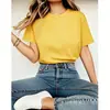 Camiseta Básica de Algodão Puro com Manga Curta para Homens e Mulheres, Casual e Solta, 180g, Cor Pura, Versão Leve para o Verão