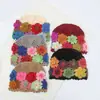 Nuevo Sombrero de Ganchillo Hecho a Mano con Flores de Colores para Primavera y Otoño para Mujer, Estilo Versátil para Exteriores, Gorro Cálido para la Cabeza al por Mayor