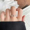 Anillo sencillo de plata 925, anillo que no se decolora, diseño de nicho, sensación de estilo ins, joyería simple, anillo de plata esterlina de alta gama, venta al por mayor para mujeres