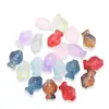 Contas de vidro esmaltadas coloridas de peixe dourado com furo reto, contas soltas para pulseira DIY, colar, corrente de celular, joias, acessórios, atacado