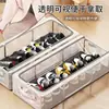 Caja de Almacenamiento Transparente para Zapatos de Hogar y Dormitorio Caja de Almacenamiento Plegable con Marco de Acero Caja de Almacenamiento Debajo de la Cama Caja de Zapatos para Dormitorio